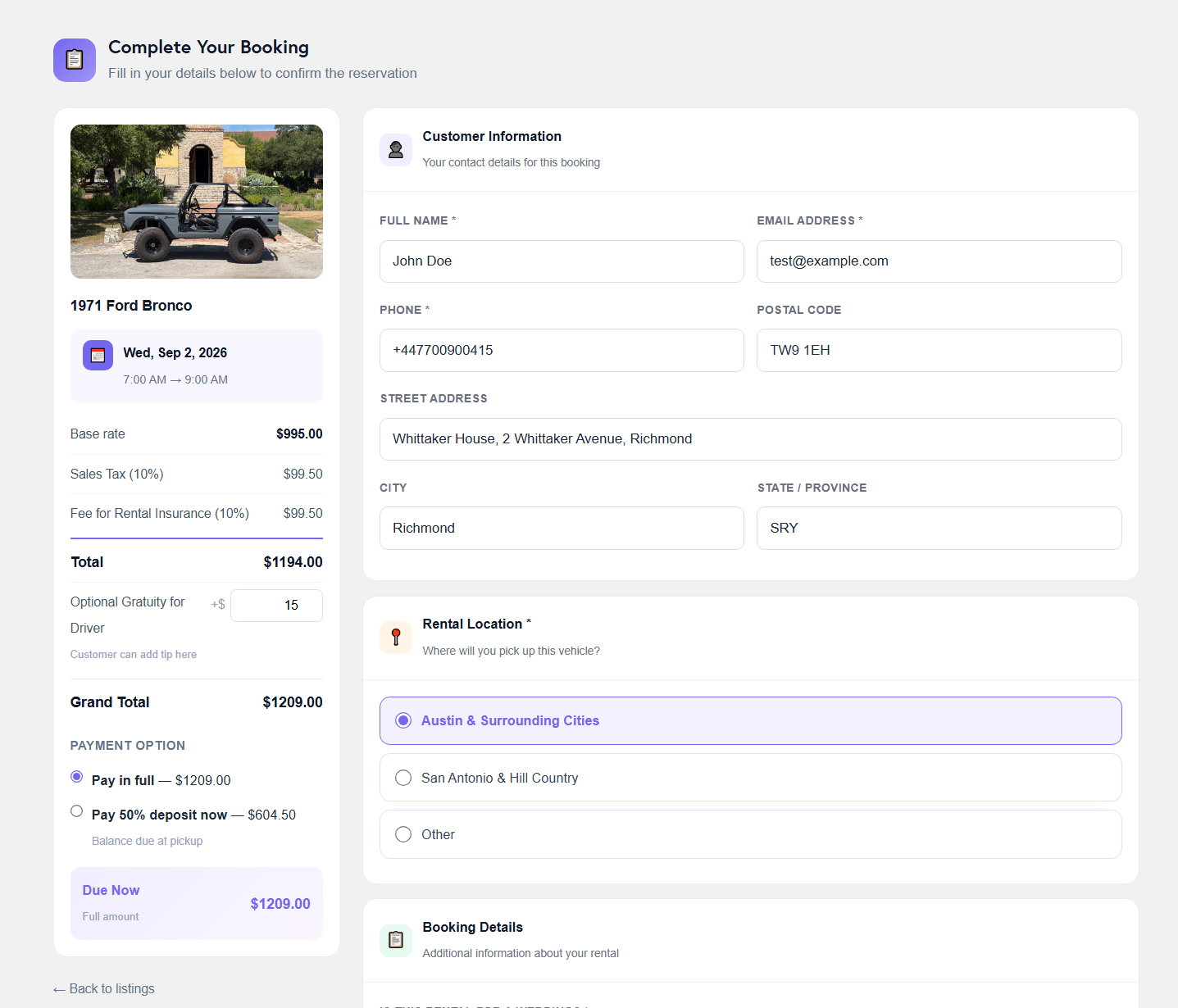 Rates, seasonal custom rates and discount rules